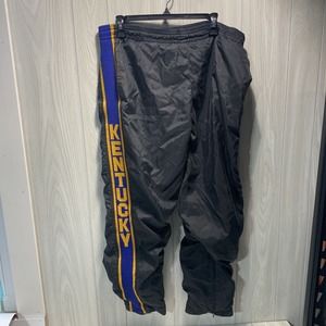 Vtg Track Pants Kentucky Wildcat Nylon Windbreaker Leg Zip Medium